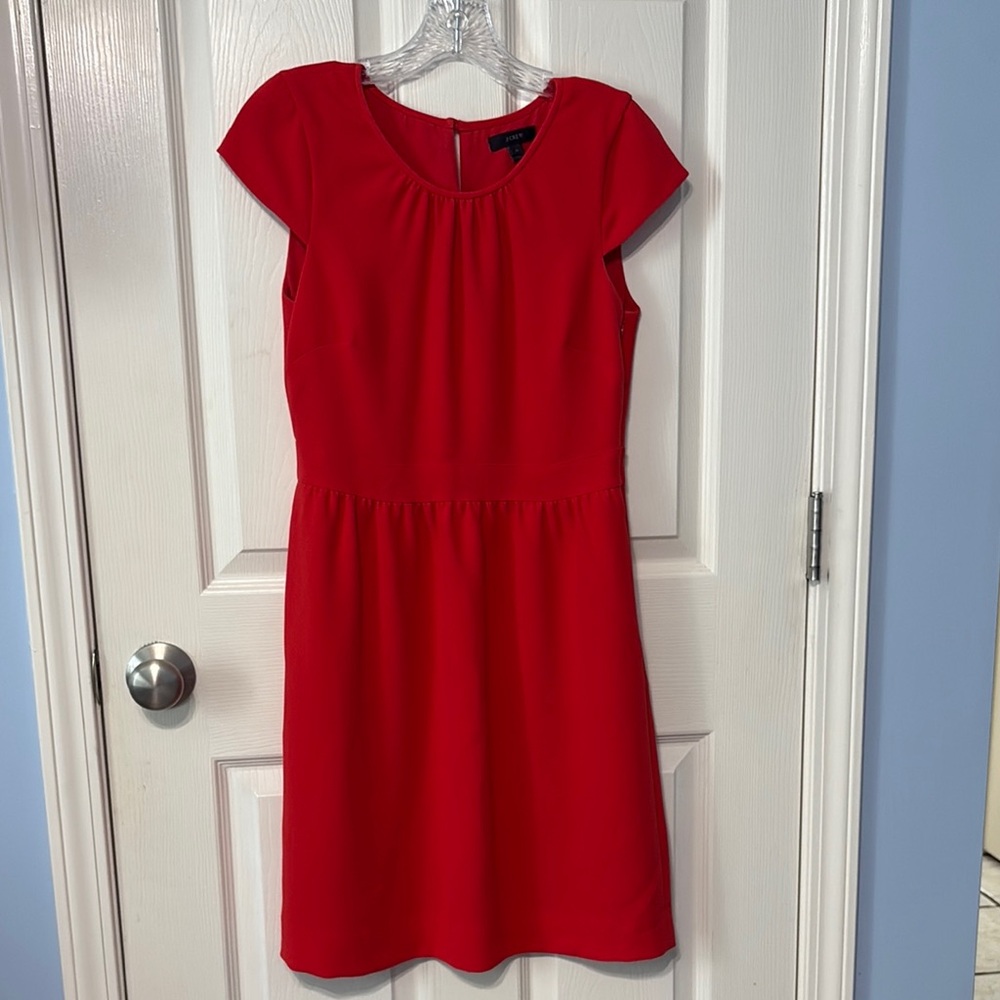 J. Crew Orange Cap Sleeve Mini Dress